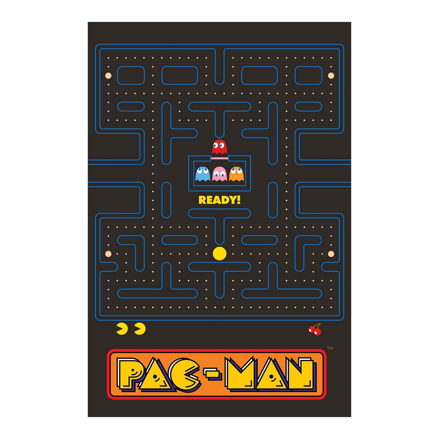 Multicoloured - Front - Pac Man Fleece Maze Blanket