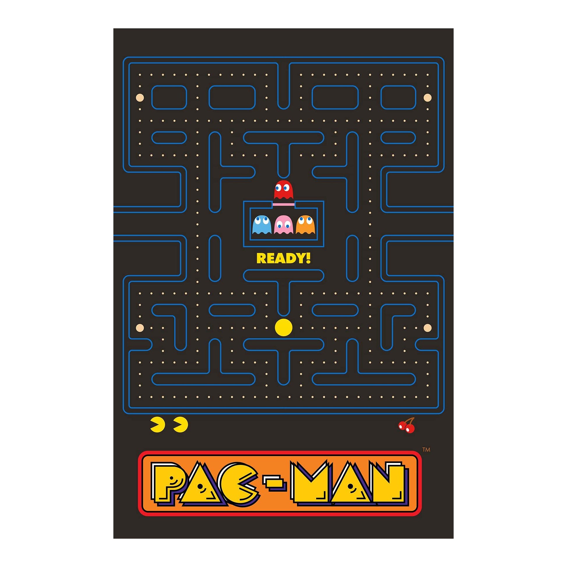 Multicoloured - Front - Pac Man Fleece Maze Blanket