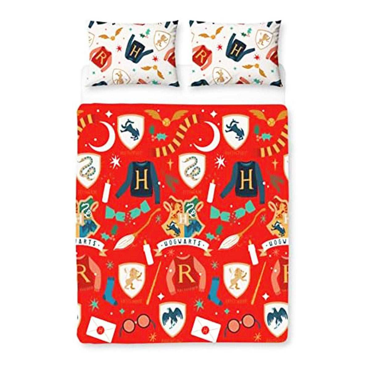 Red-White-Blue - Front - Harry Potter Reversible Christmas Duvet Set