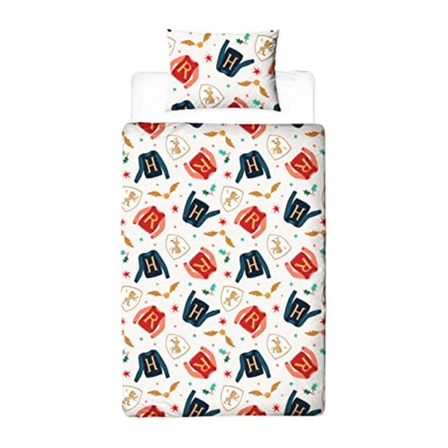 Red-White-Blue-Blue - Back - Harry Potter Reversible Christmas Duvet Set