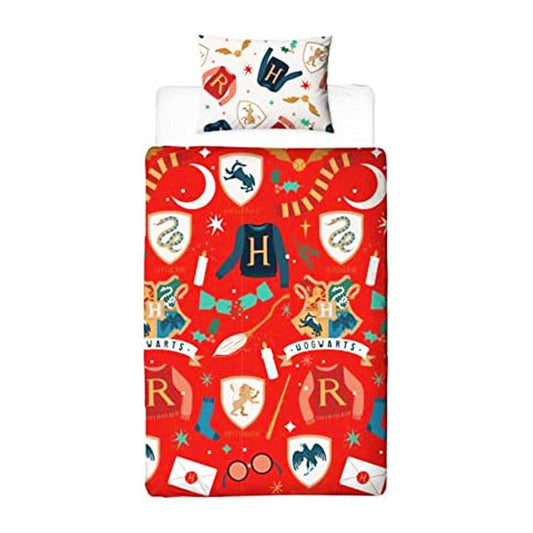 Red-White-Blue-Blue - Front - Harry Potter Reversible Christmas Duvet Set
