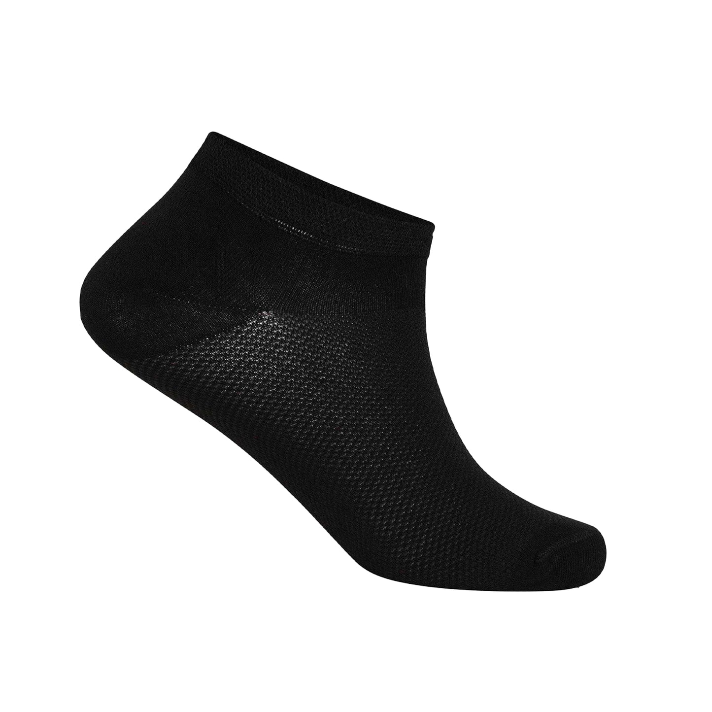Black - Back - Soxy Mens Ankle Bamboo Trainer Socks (Pack of 6)
