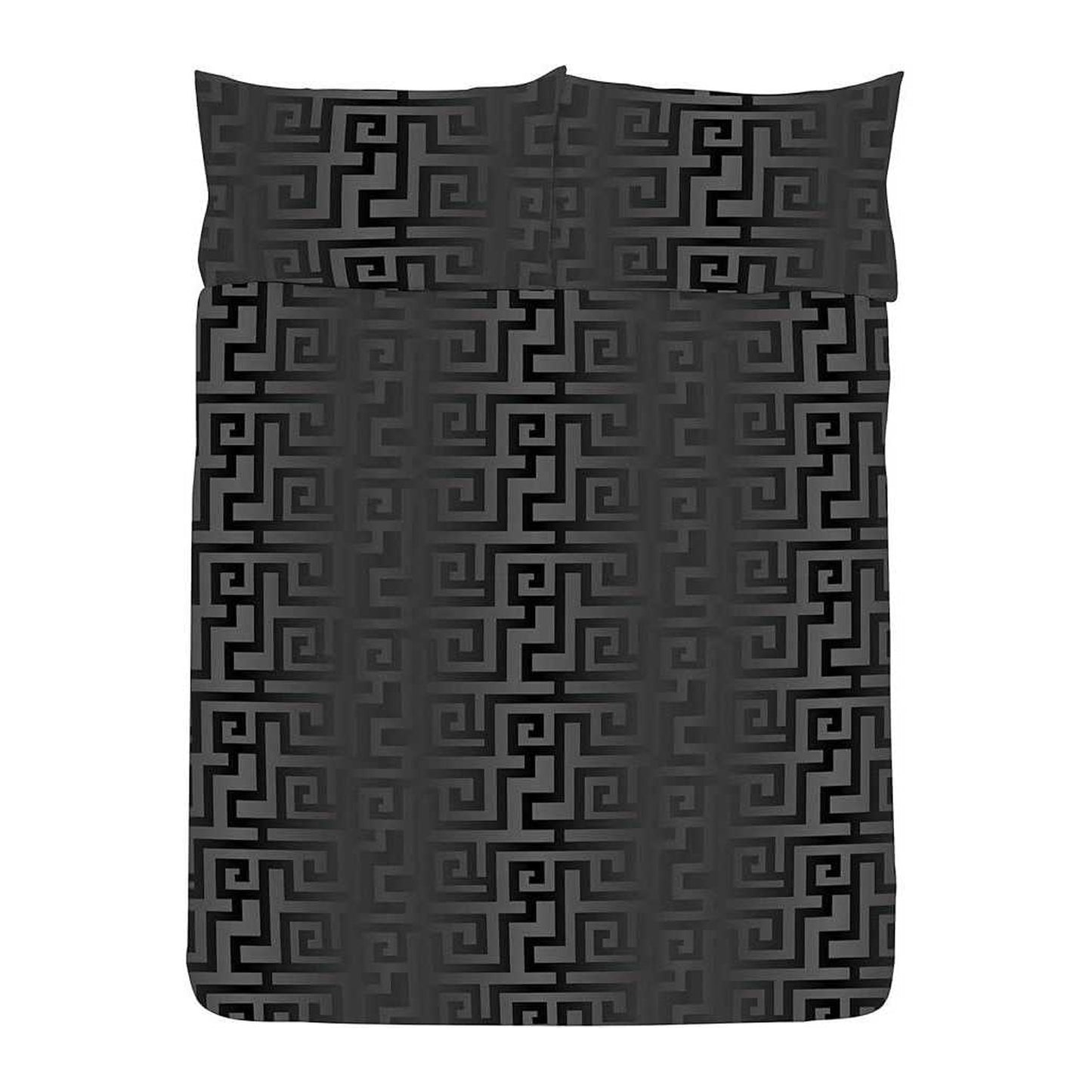 Black-Gold - Back - K Collection Athena Reversible Duvet Set