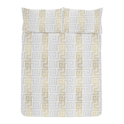 Cream-Gold - Front - K Collection Athena Reversible Duvet Set