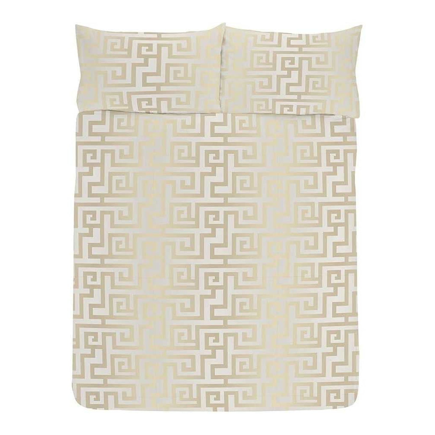 Cream-Gold - Back - K Collection Athena Reversible Duvet Set