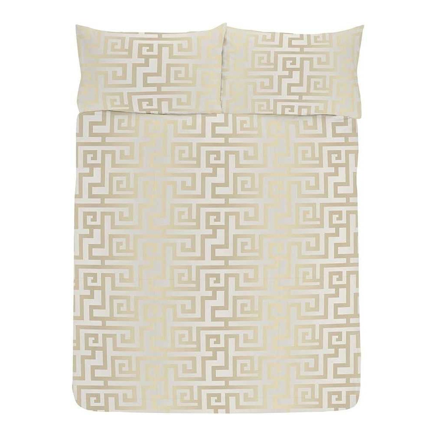 Cream-Gold - Back - K Collection Athena Reversible Duvet Set