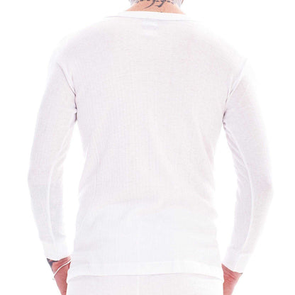 White - Back - Keanu Mens Thermal Long-Sleeved T-Shirt (Pack of 3)