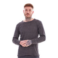 Grey - Side - Keanu Mens Thermal Long-Sleeved T-Shirt (Pack of 3)