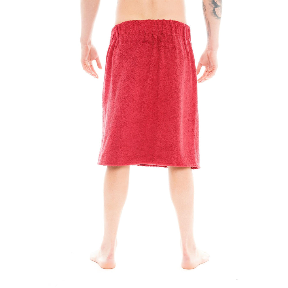 Red - Back - Keanu Mens Wrap Towel