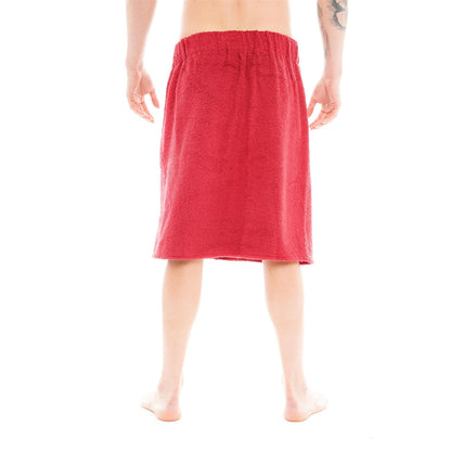 Red - Back - Keanu Mens Wrap Towel