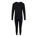 Black - Front - K Collection Childrens-Kids Long-Sleeved Thermal Base Layers Set