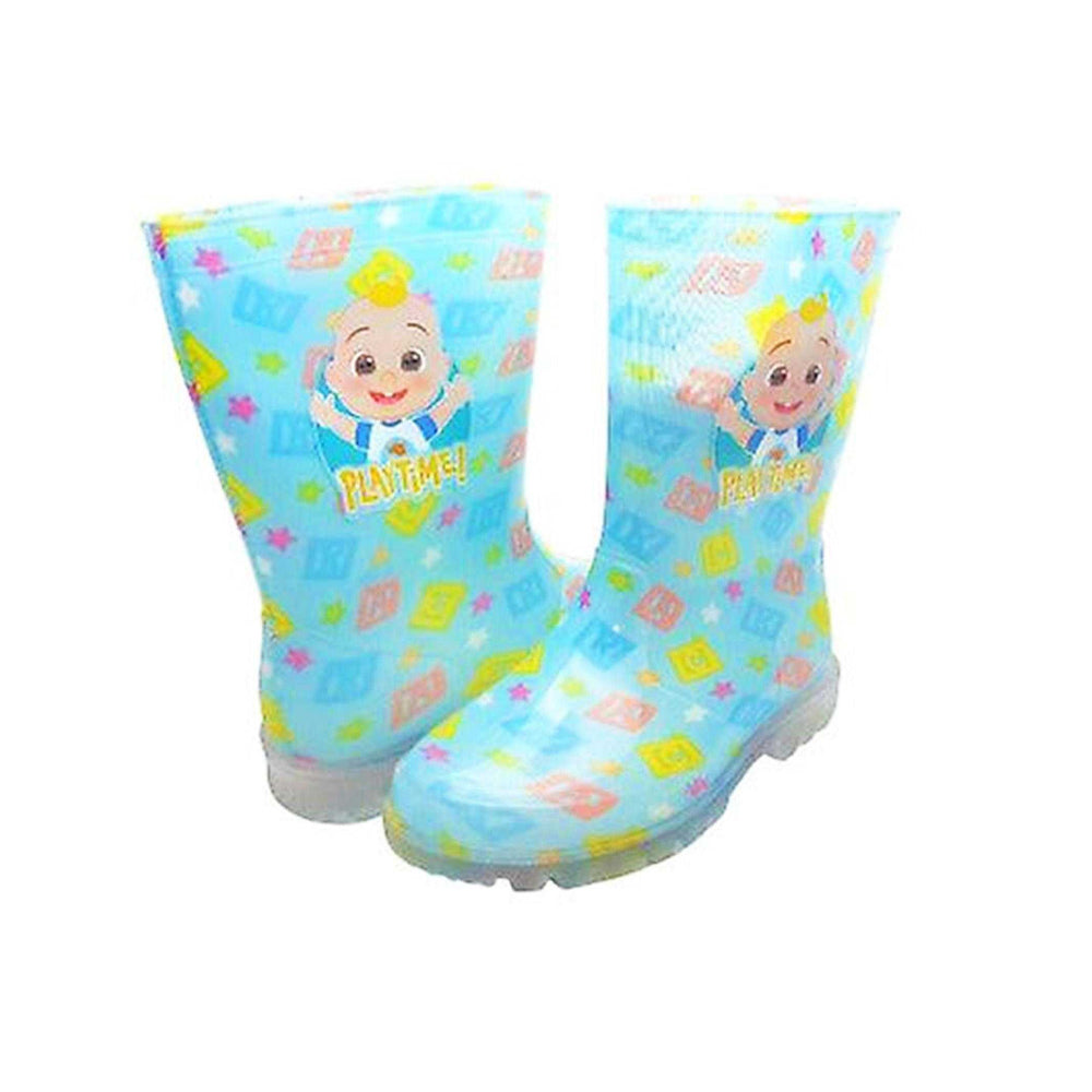 Sky Blue - Pack Shot - Cocomelon Childrens-Kids Playtime! All-Over Print Wellington Boots