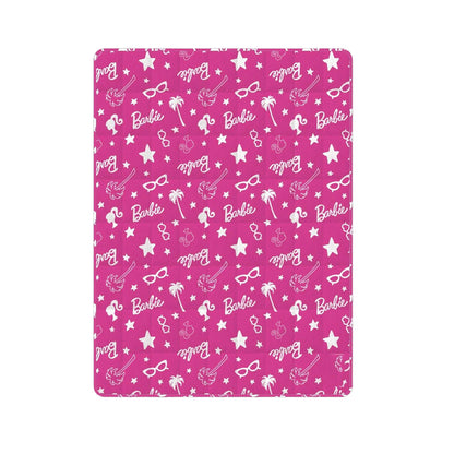 Pink-White - Front - Barbie Childrens-Kids Fleece Weighted Blanket