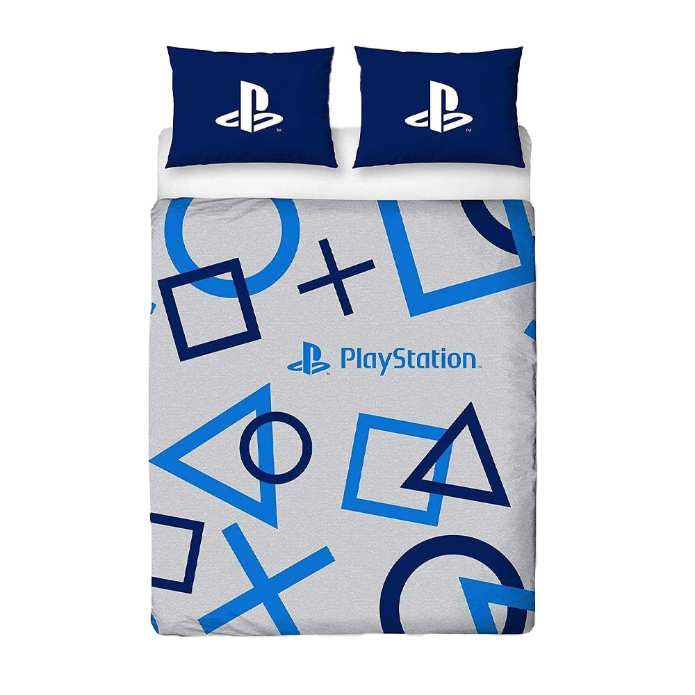 White-Blue - Back - Playstation Icons Reversible Duvet Set