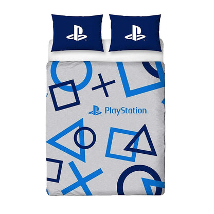 White-Blue - Back - Playstation Icons Reversible Duvet Set