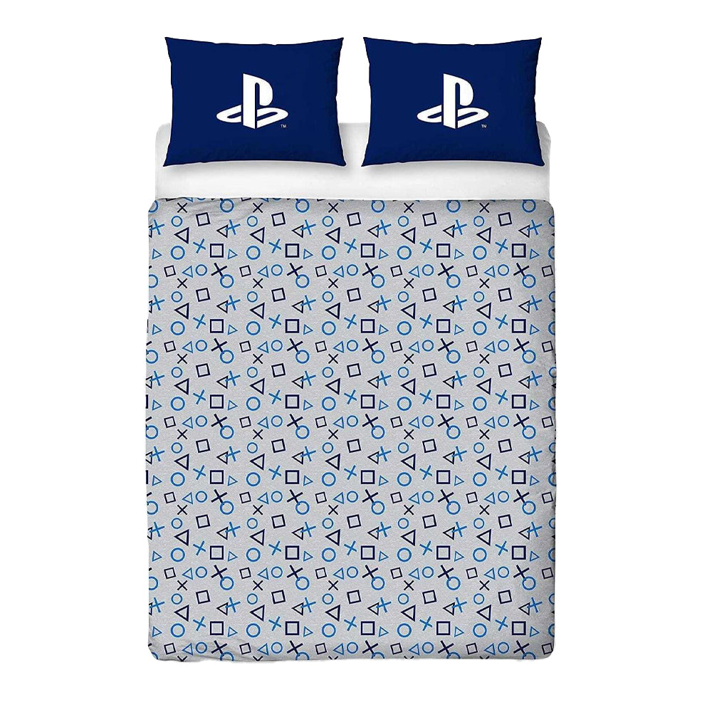 White-Blue - Front - Playstation Icons Reversible Duvet Set