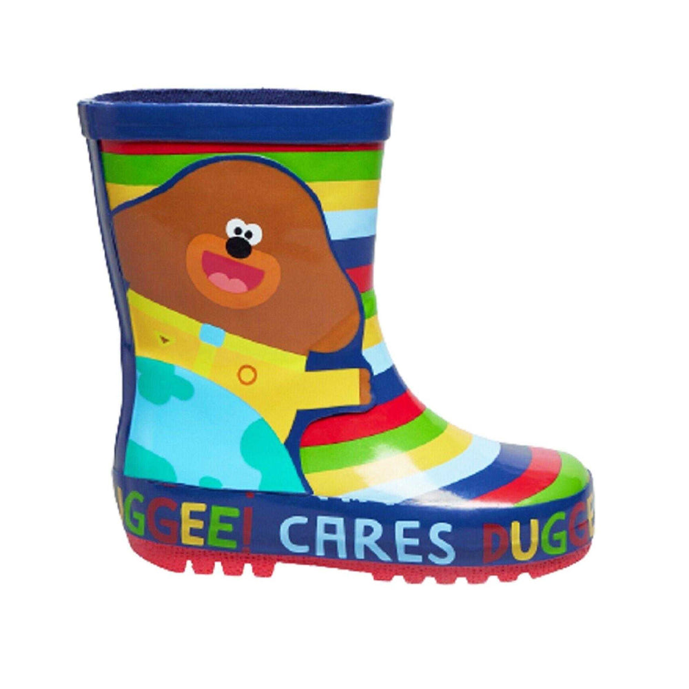 Multicoloured - Pack Shot - Hey Duggee Childrens-Kids Printed Wellington Boots