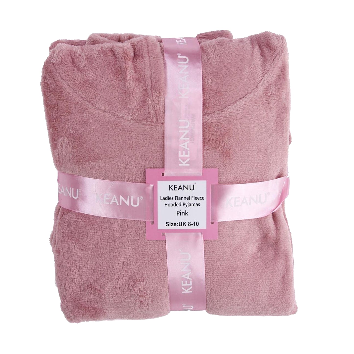 Pink - Lifestyle - Keanu Womens-Ladies Zipped Long Pyjama Set