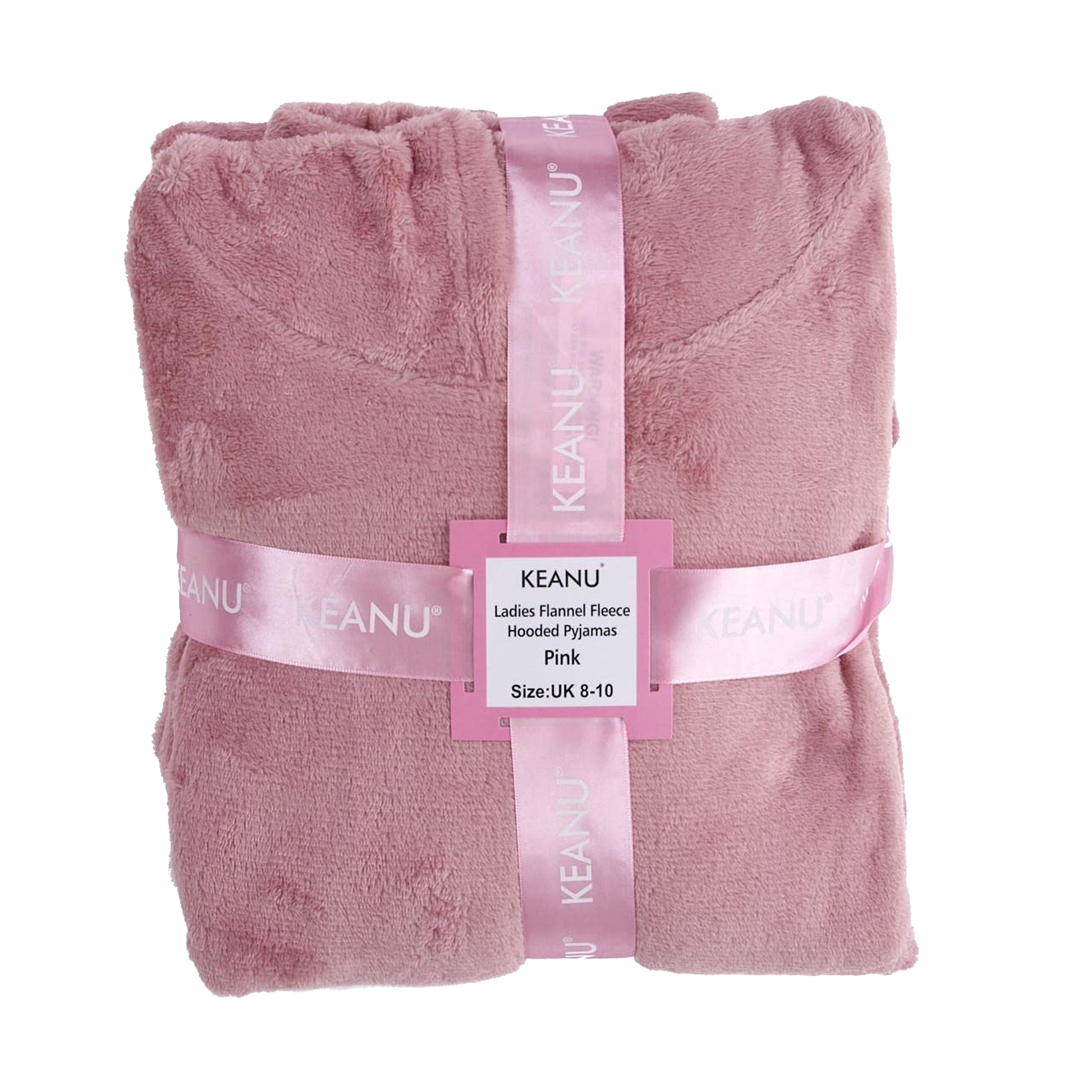 Pink - Lifestyle - Keanu Womens-Ladies Zipped Long Pyjama Set