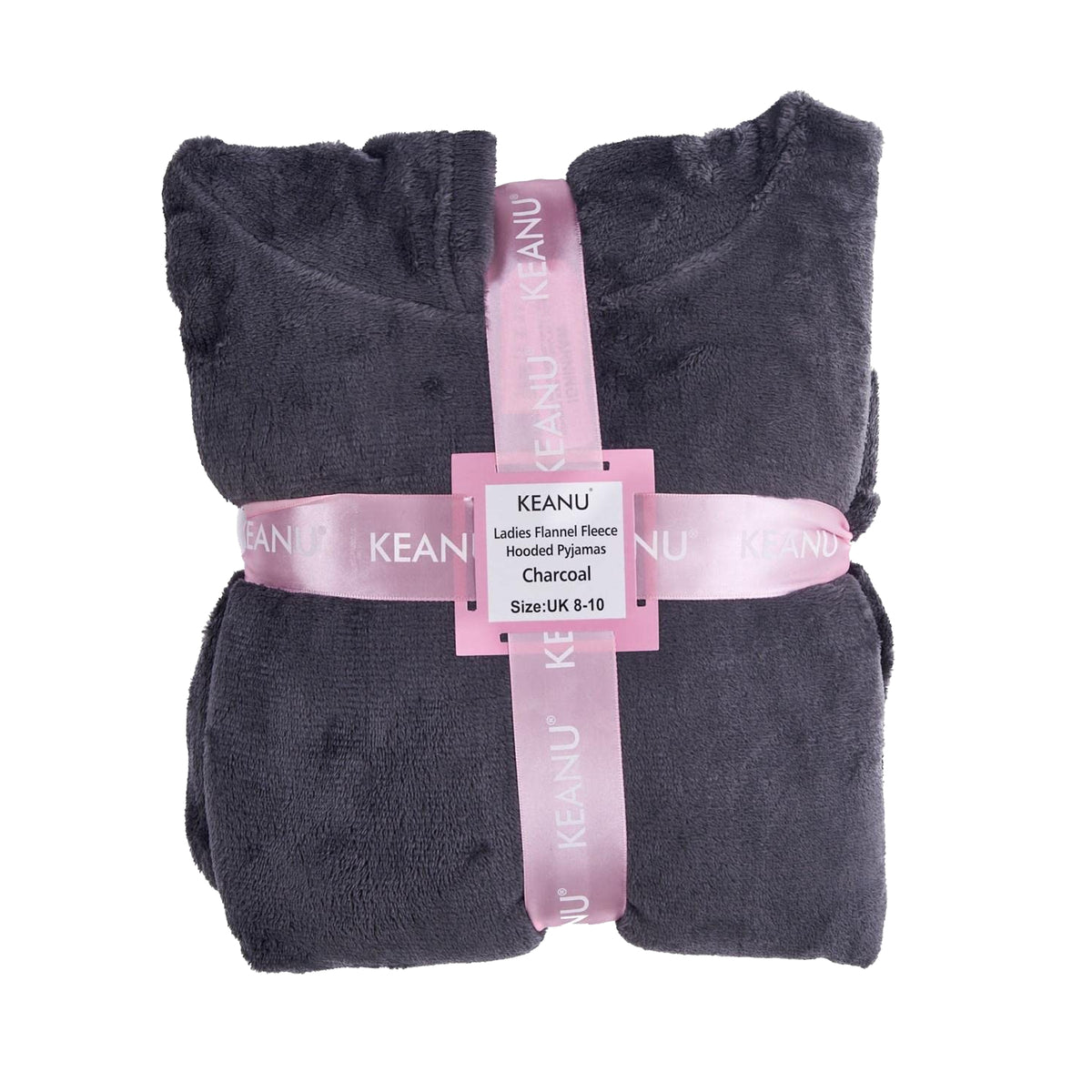 Charcoal - Lifestyle - Keanu Womens-Ladies Zipped Long Pyjama Set