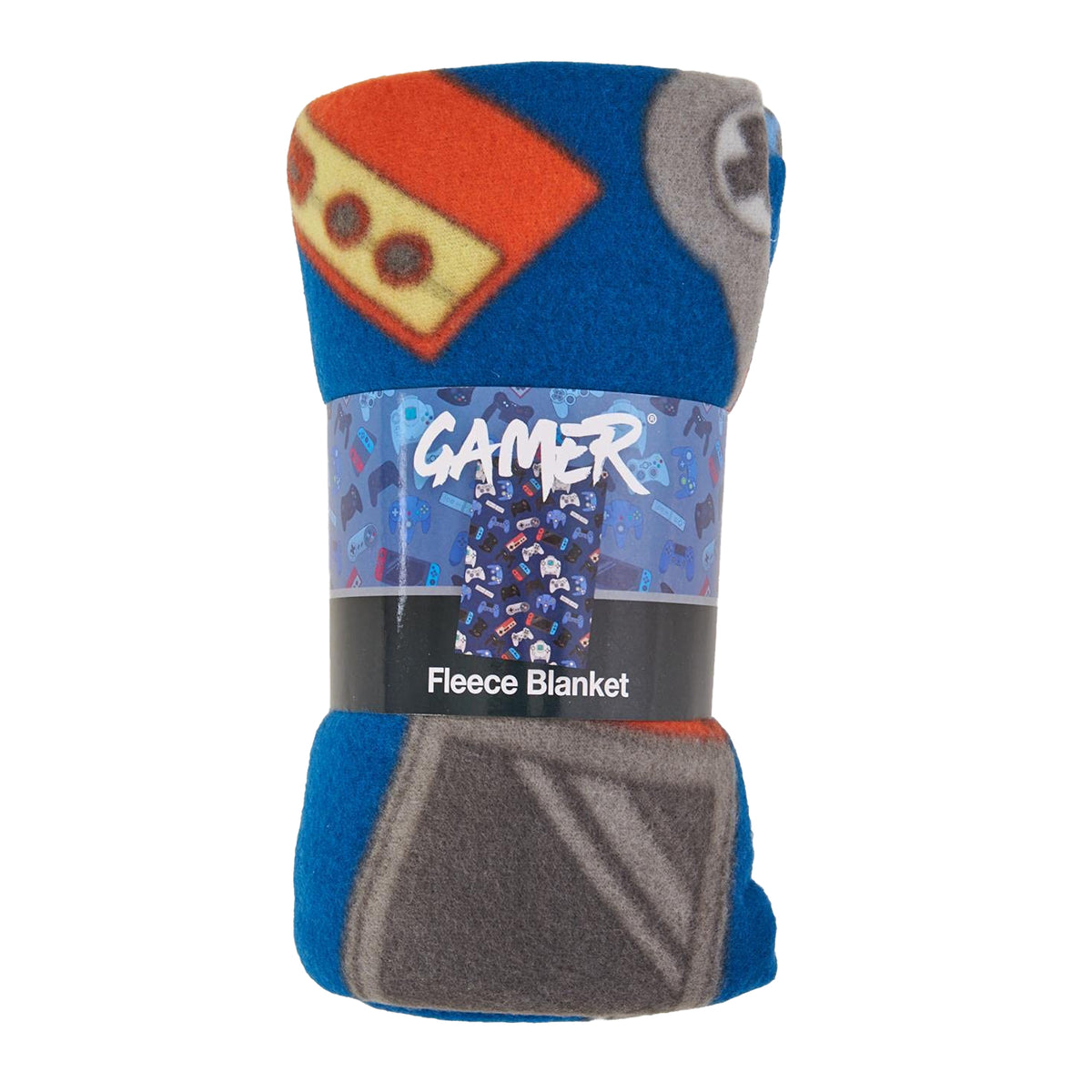 Multicoloured - Back - Gamer Fleece Game Controller Blanket