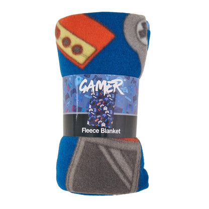 Multicoloured - Back - Gamer Fleece Game Controller Blanket