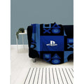 Royal Blue-Light Blue-Black - Back - Playstation Fleece Icons Blanket