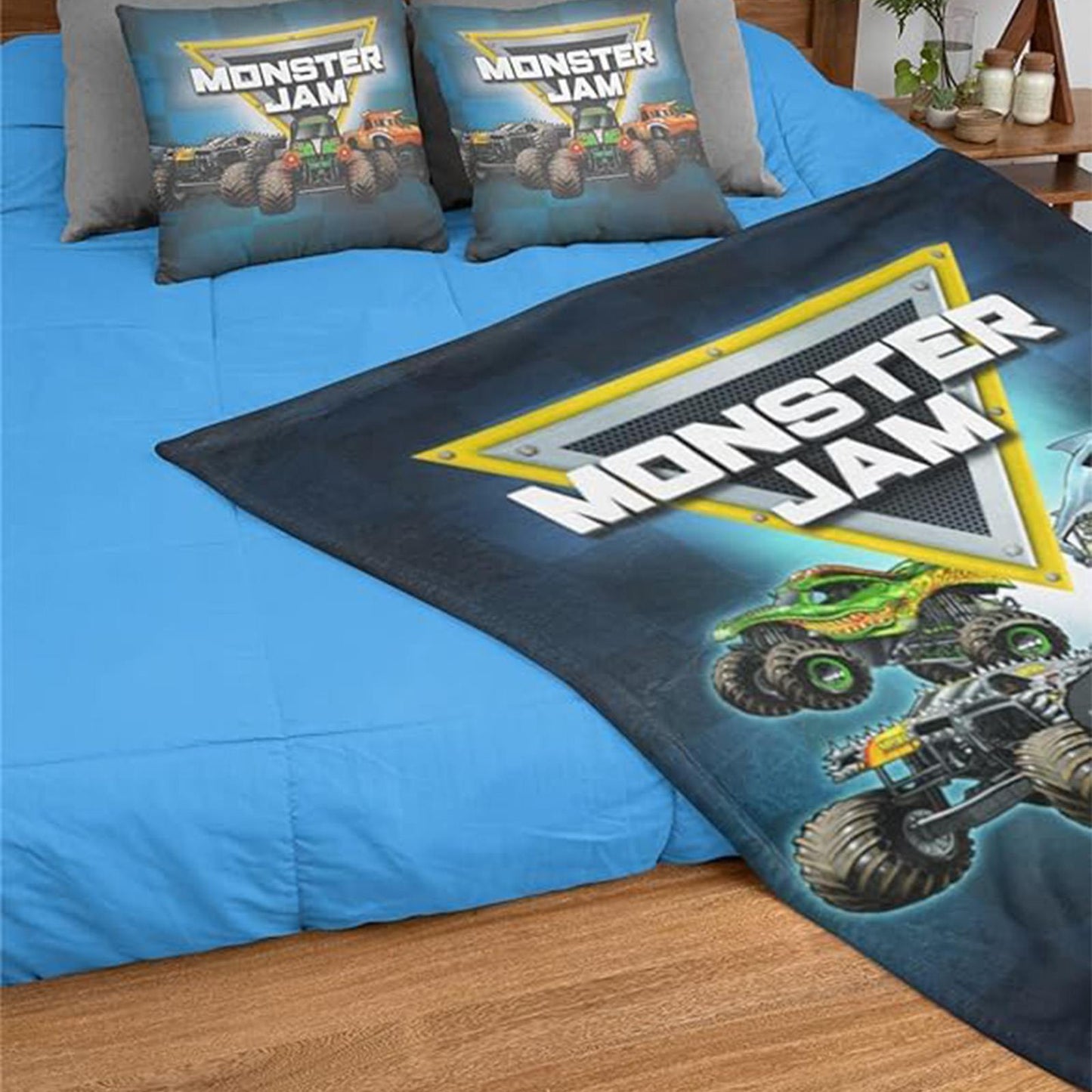 Multicoloured - Back - Monster Jam Fleece Blanket