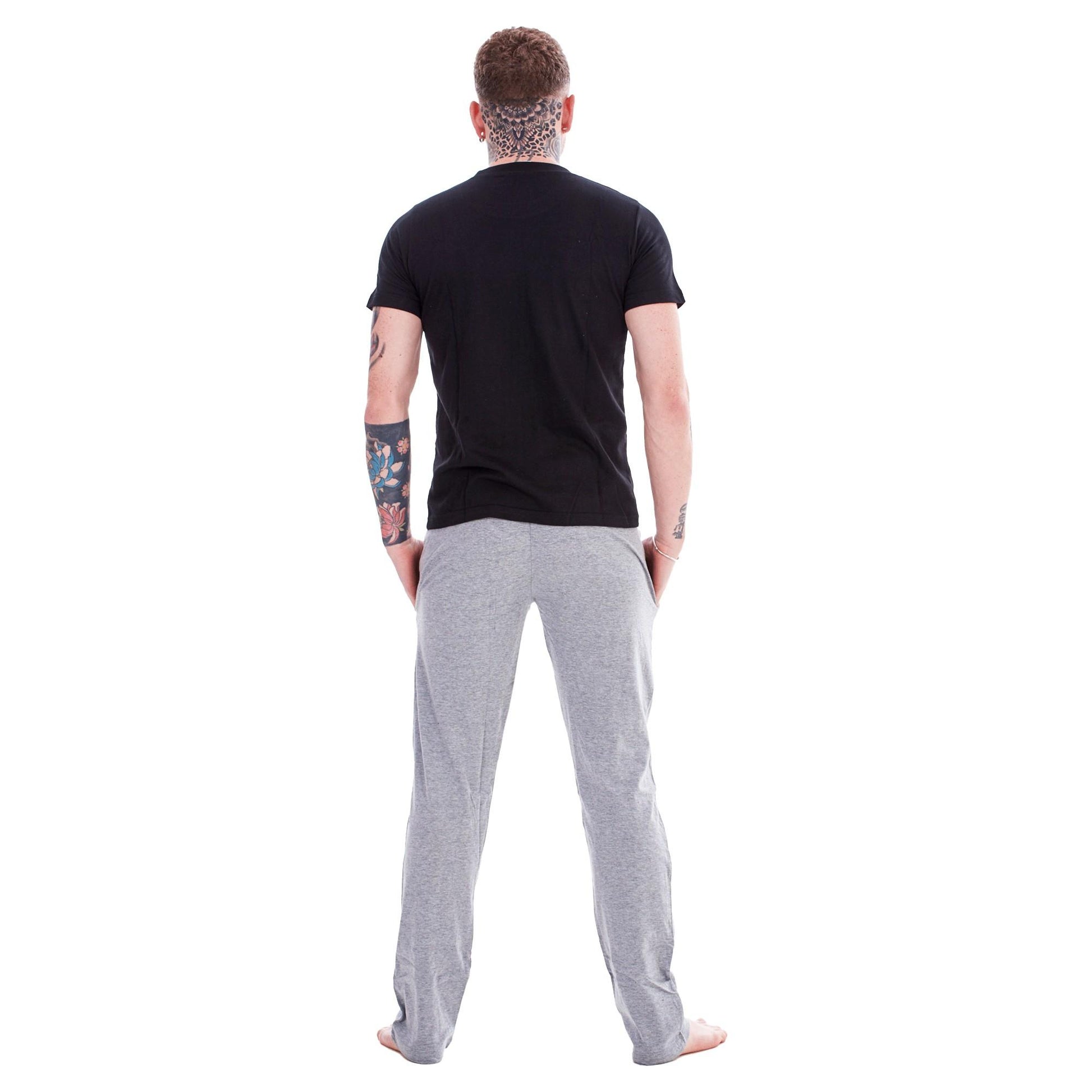Black-Grey - Back - Norfolk & Way Mens Novelty Pyjama Set