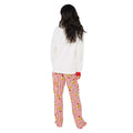 Red-White - Back - The Grinch Womens-Ladies Long Pyjama Set
