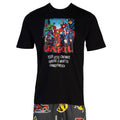 Black-Multicoloured - Side - Deadpool Mens Cinematic Cotton Pyjama Set