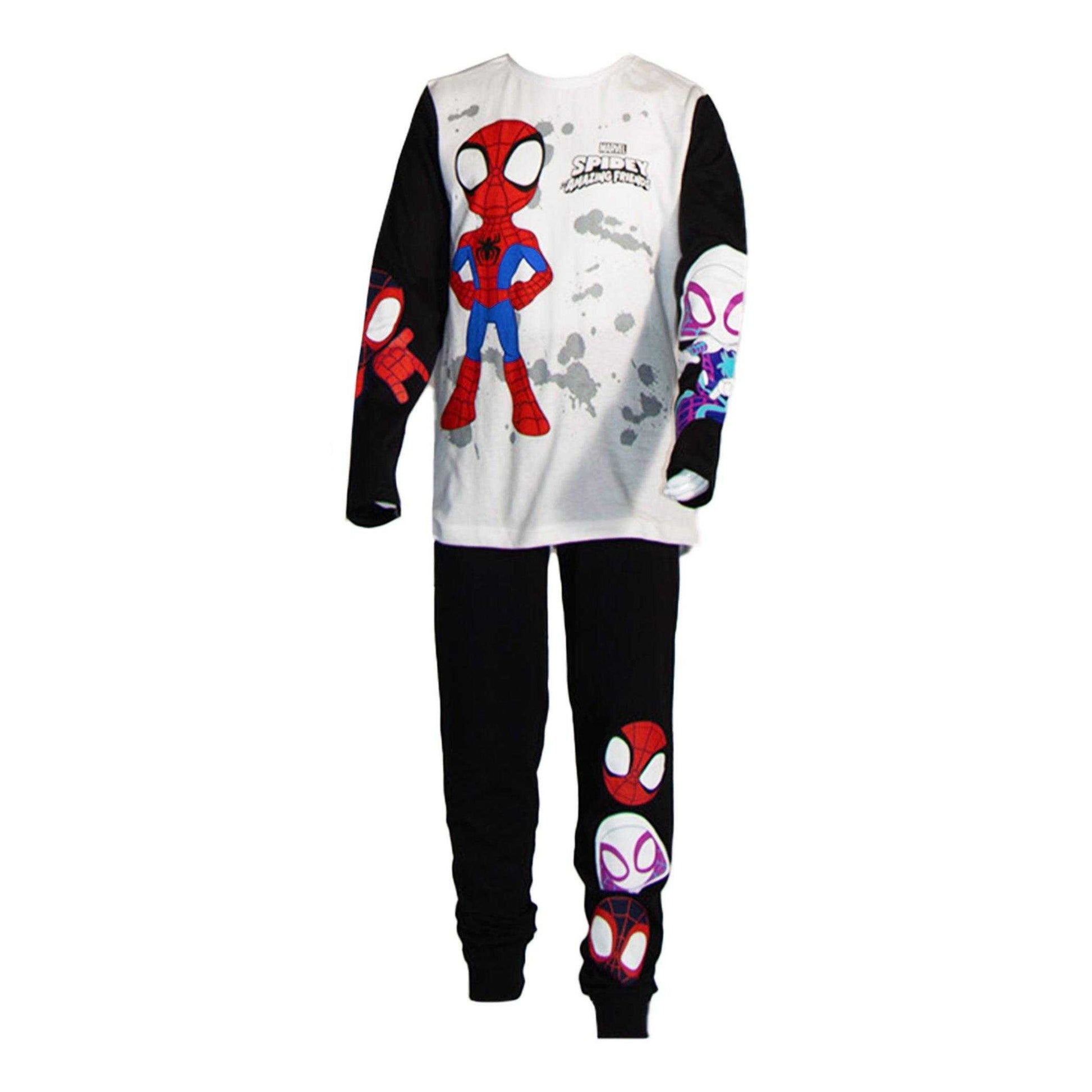 Multicoloured - Side - Spidey And His Amazing Friends Childrens-Kids Web-Spinners Long Pyjama Set (Pack of 2)