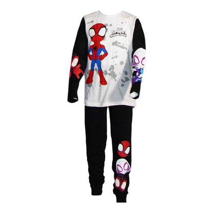 Multicoloured - Side - Spidey And His Amazing Friends Childrens-Kids Web-Spinners Long Pyjama Set (Pack of 2)