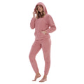 Pink - Front - Keanu Womens-Ladies Borg Long Pyjama Set