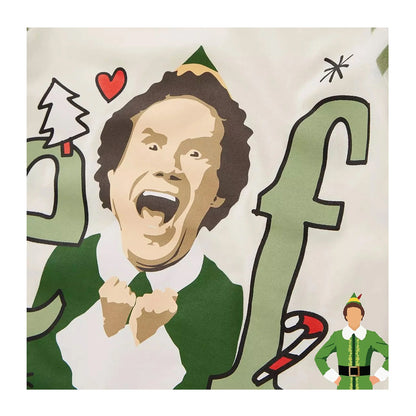 White-Green - Lifestyle - Elf Childrens-Kids Raglan Long-Sleeved Long Pyjama Set