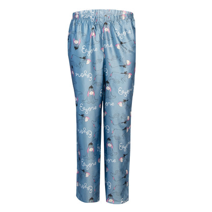 Blue - Lifestyle - Winnie the Pooh Girls Eeyore Satin Straight Leg Long Pyjama Set