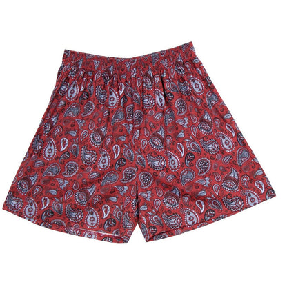 Red - Back - Keanu Mens Henley Short Pyjama Set