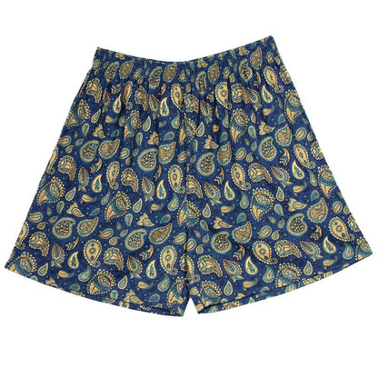 Blue - Back - Keanu Mens Henley Short Pyjama Set