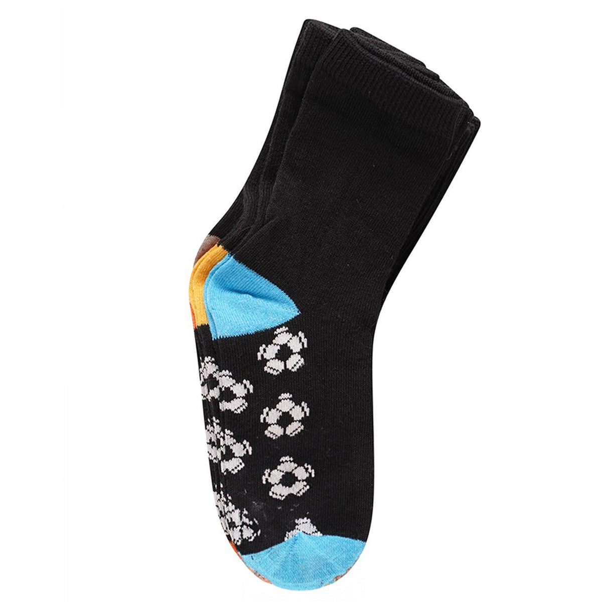 Multicoloured - Side - Ex Store Childrens-Kids Football Cotton Socks (Pack of 7)