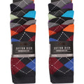Multicoloured - Front - Ex Store Mens Argyle Cotton Socks (Pack of 10)