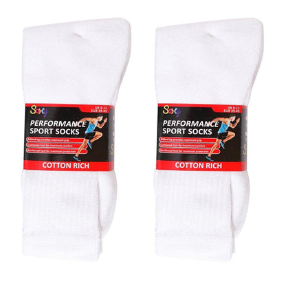 White - Side - Soxy Mens Socks (Pack of 20)