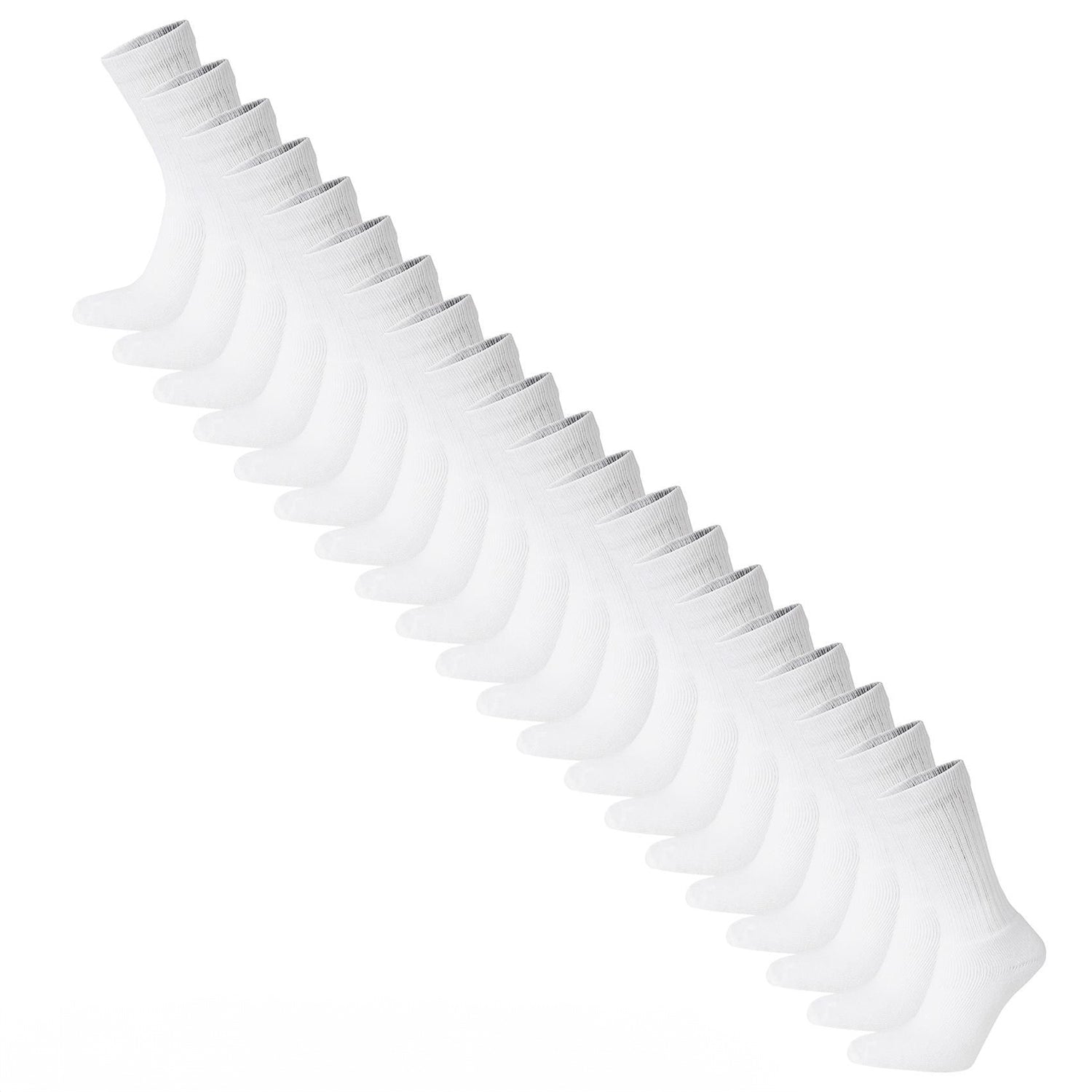 White - Front - Soxy Mens Socks (Pack of 20)