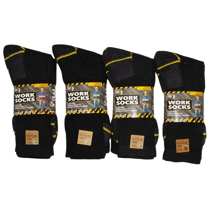 Black - Lifestyle - Soxy Mens Contrast Striped Socks (Pack of 12)