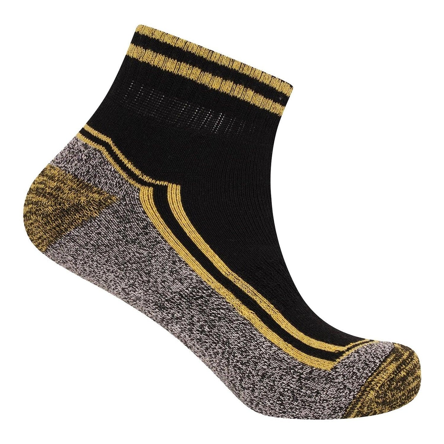 Black-Multicoloured - Lifestyle - Soxy Mens Contrast Panel Bamboo Diabetic Socks (Pack of 6)