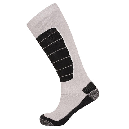 Black-Charcoal-Beige - Side - Soxy Mens Thermal Ski Socks (Pack of 5)