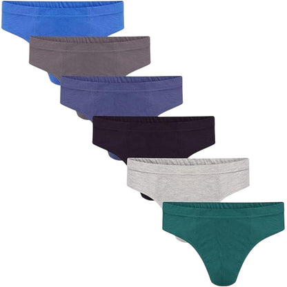 Multicoloured - Front - Keanu Boys Plain Briefs (Pack of 6)