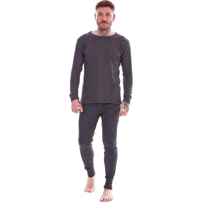 Grey - Front - Heatforce Mens Thermal Base Layers (Pack of 2)