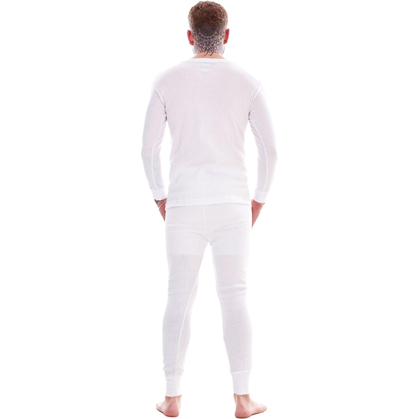 White - Back - Heatforce Mens Thermal Base Layers (Pack of 2)