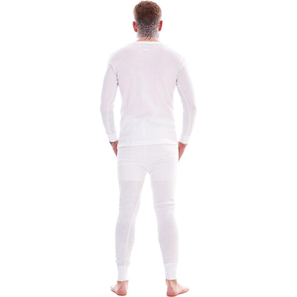White - Back - Heatforce Mens Thermal Base Layers (Pack of 2)