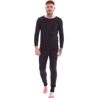 Black - Front - Heatforce Mens Thermal Base Layers (Pack of 2)